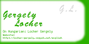 gergely locher business card